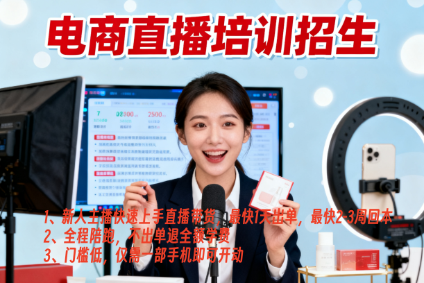 直播电商实战培训场景